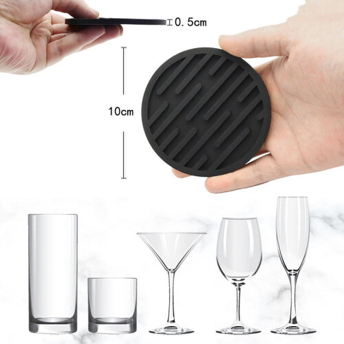 Conjunto de 6 porta-copos de silicone de 9,9 cm (3,9 pol.) 1