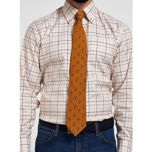 JACK PYKE JACK PYKE Stag Silk Tie Mustard 1