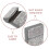 Silver PU Mini Case for Men Stylish Bling Flip Top 4