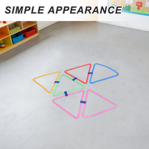 1Set Stackable Plastic Hopscotch Rings Kids Educational Play Set 2