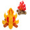 2Pcs Reusable Inflatable Campfire Decor Waterproof LED Multi Color PVC 5