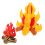 2Pcs Reusable Inflatable Campfire Decor Waterproof LED Multi Color PVC 6