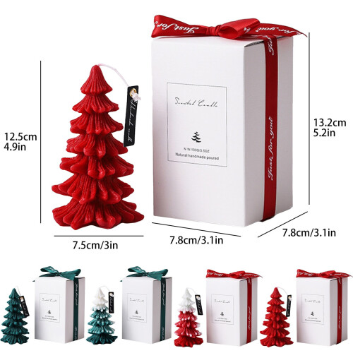 Bougie parfumée sapin de Noël faite main, neutre, 1 pièce 2