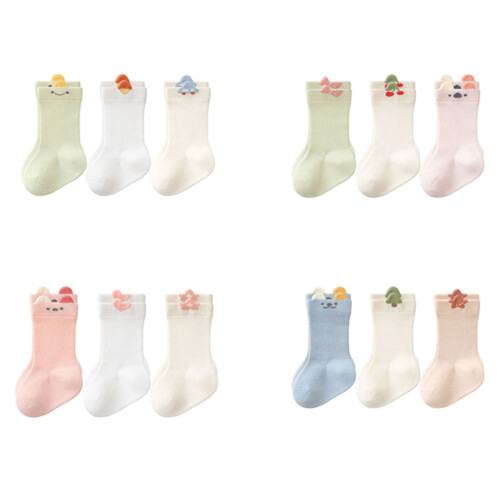 Comfortable Kids Everyday Socks Elastic Cuffs Cartoon-B L 2