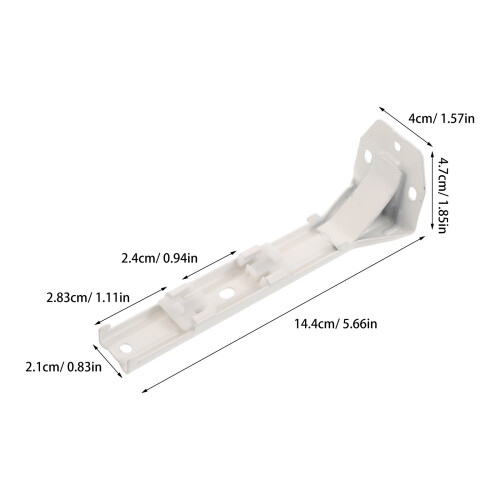 6Pcs White Iron Welded Curtain Track Mount Heavy Duty Double Clips 1
