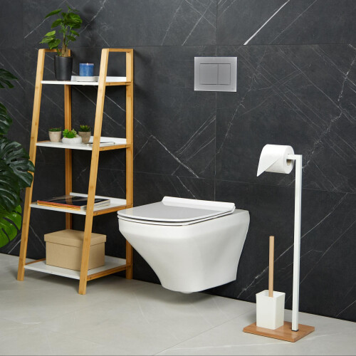WC-tuoli bambua ja ruostumatonta terästä 2