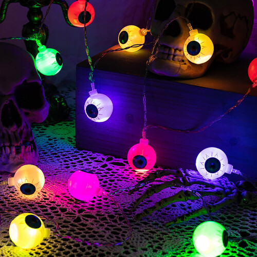 Halloween LED-ljusslinga pumpa spököga 6 meter 2