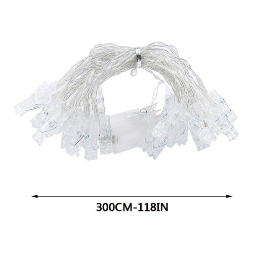 LED String Lights with Clips – Battery or USB Powered 1
