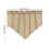 Yulier Beige Kitchen Curtains Solid Print 51 x 24 In 3