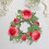 Artificial Rose Wreath Candle Ring Decorative Holder 12 5