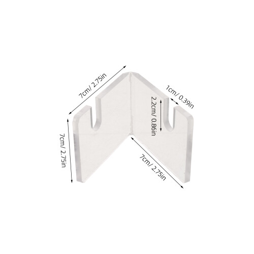 4Pcs Clear Acrylic Fan Stand Foldable V-Shaped Holder for Home Display 1
