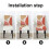 Stretch-Esszimmerstuhlhussen, 4er-Set – Rosa, Orange & 3