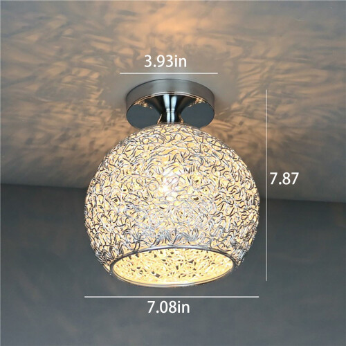 LED-loftlampe i aluminium 18x18x20cm 2