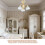 Mini 1:12 Scale Golden Flower Bud Miniature Dollhouse Ceiling Light 5