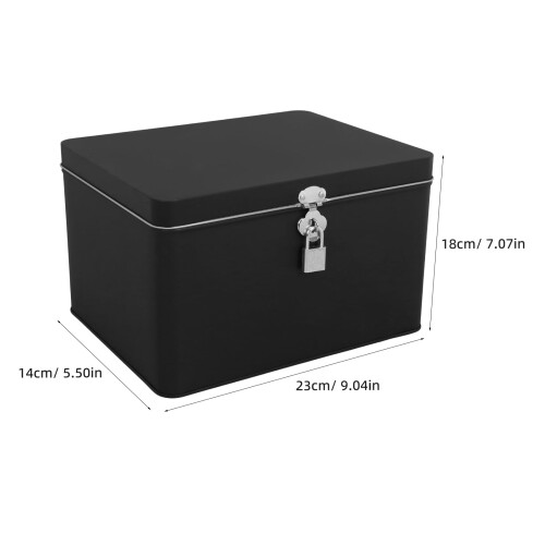 Metal Storage Box with Lid11.8x7.1x5.5in 1