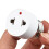 Adapter gniazda wtykowego E27 do US/EU, biały 2