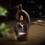 Incense Holder Waterfall Design Carved Wood 1pc 5
