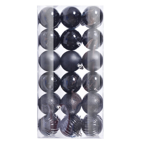 Staron black Christmas ornaments 30mm 36 pcs 1