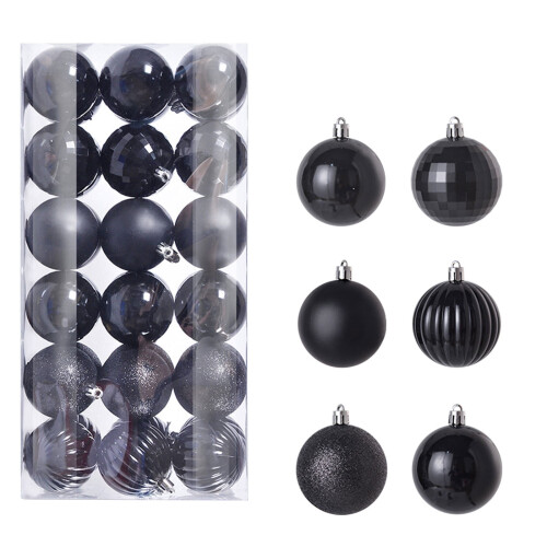 Staron black Christmas ornaments 30mm 36 pcs 2