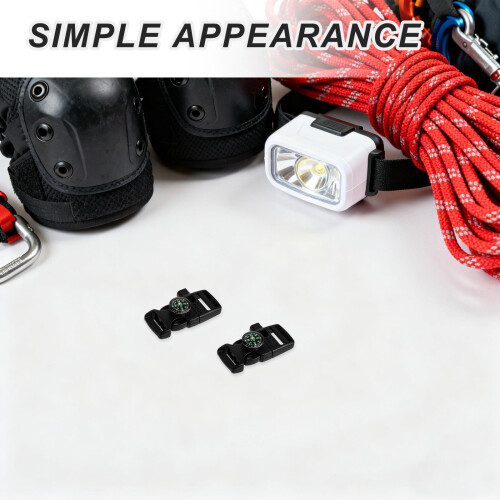 8Pcs Assorted Color Survival Whistle Compass Buckles for Outdoor Use 2