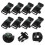 8Pcs Assorted Color Survival Whistle Compass Buckles for Outdoor Use 5