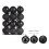 Black Christmas Ornaments Glossy Plastic 24 Pack 1.6 Inch 2