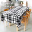 PEVA Disposable Tablecloth 54 x 108 in Checkered Waterproof 2