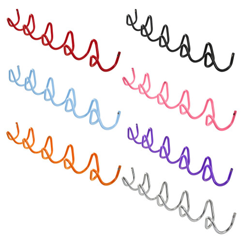 Rusts Resistant Metal 5 Hook Wall Hook Set Waved Pattern-Blue 1