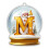 Yellow Crystal Acrylic Christmas Tree Initial Ornaments 2