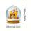 Yellow Crystal Acrylic Christmas Tree Initial Ornaments 3