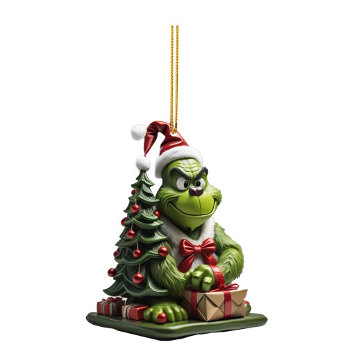 Grinch Acrylic Tree Ornament Black 1PC 1