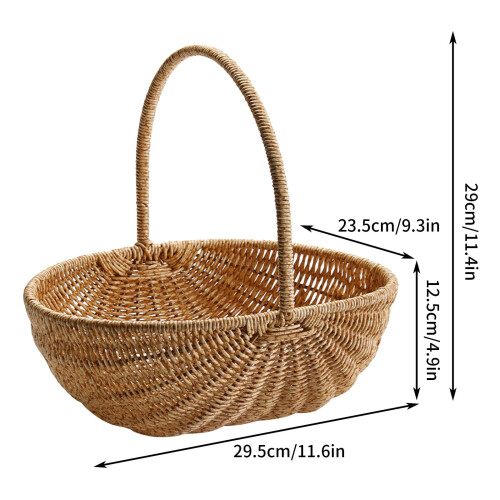 Cesta de picnic de mimbre con asa 2