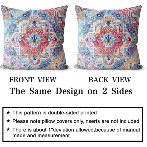 Boho Kort Plysch Örngott 16x16 Inch 1