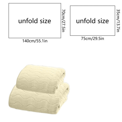 Extra großes Badetuch-Set, 2-teilig, Gelb 2