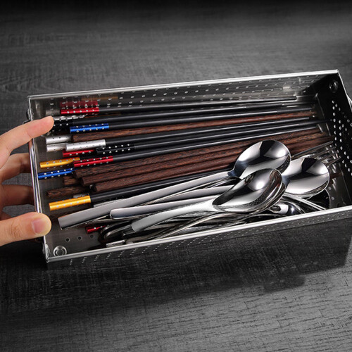 Rangement Multifonction Argenté Pour Ustensiles De Cuisine 2
