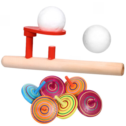 1Ensemble Jouet Bois Ballon Souffleur Flottant Bébé 1