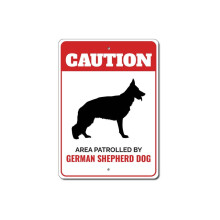 Warnschild „Deutscher Schäferhund“, Metall, 8 x 12 Zoll
