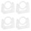 4-Pair ABS Curtain Rod Holders – Punch-Free, Transparent 1