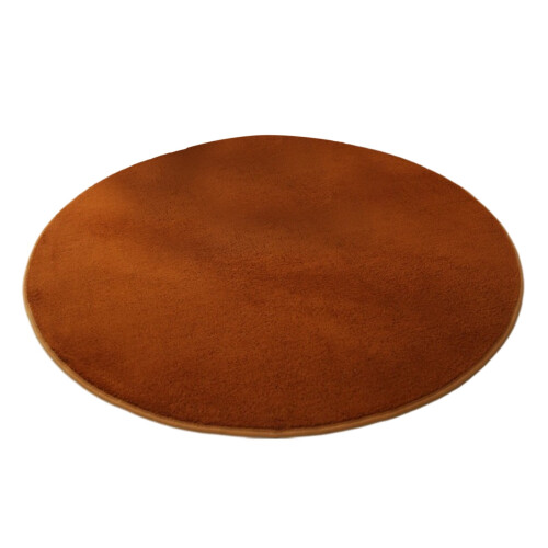 Round Polyester Plush Rug 80 cm
