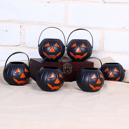 Halloweenpumpa godisskål hink 6-pack