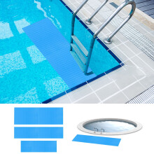 Pool Ladder Mat Non-Slip Protective Pad Blue 90x40cm