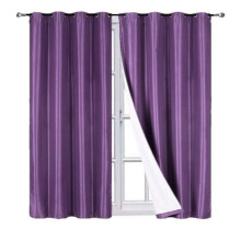 Blackout Curtains Plum 95 Inch 2 Panels Grommet Top