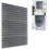 Miuline Pleated Blind Fabric Shade Grey 60x150cm 1