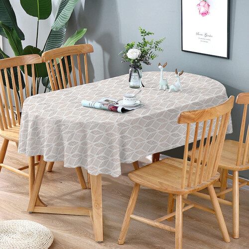 Moderne geometrisk oval dug 100% polyester 1