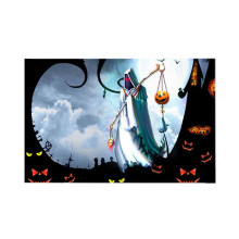Halloweenská rohožka na dveře s lebkou a krví 40x60 cm