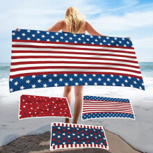 Strandhanddoek voor 4 juli – Rood, wit en blauw