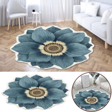 Flower-shaped floor mat for living room bedroom 3D heat