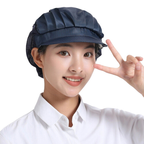 AntiStatic Dust Proof Work Cap for-Navy blue half net