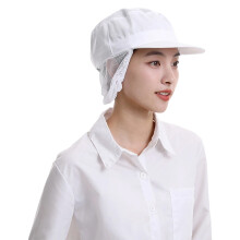 Chefs Hat Flat Top Cotton Oil Proof Various-White Mesh top hat