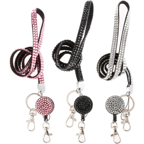 32" kristallläderhalsband, 3-pack